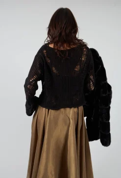 Moyuru Jumpers^Loose Knit Jumper in Black