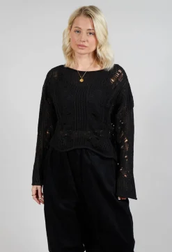 Moyuru Jumpers^Loose Knit Jumper in Black