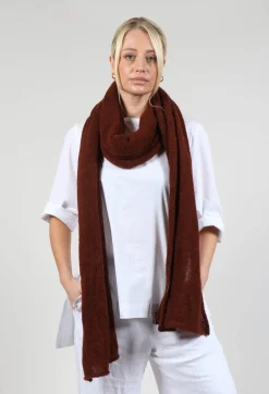 Pal Offner Scarves^Loose Winter Knit Scarf in Cinnamon