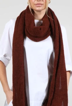 Pal Offner Scarves^Loose Winter Knit Scarf in Cinnamon