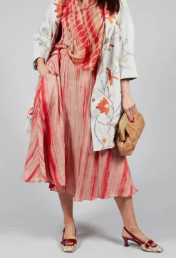 Bianco Levrin Skirts^Lotus Skirt in Coral and Beige