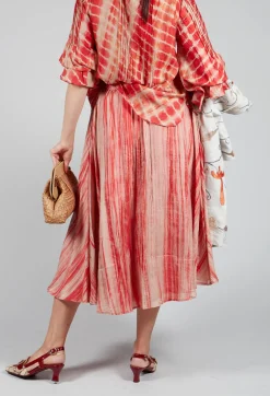 Bianco Levrin Skirts^Lotus Skirt in Coral and Beige
