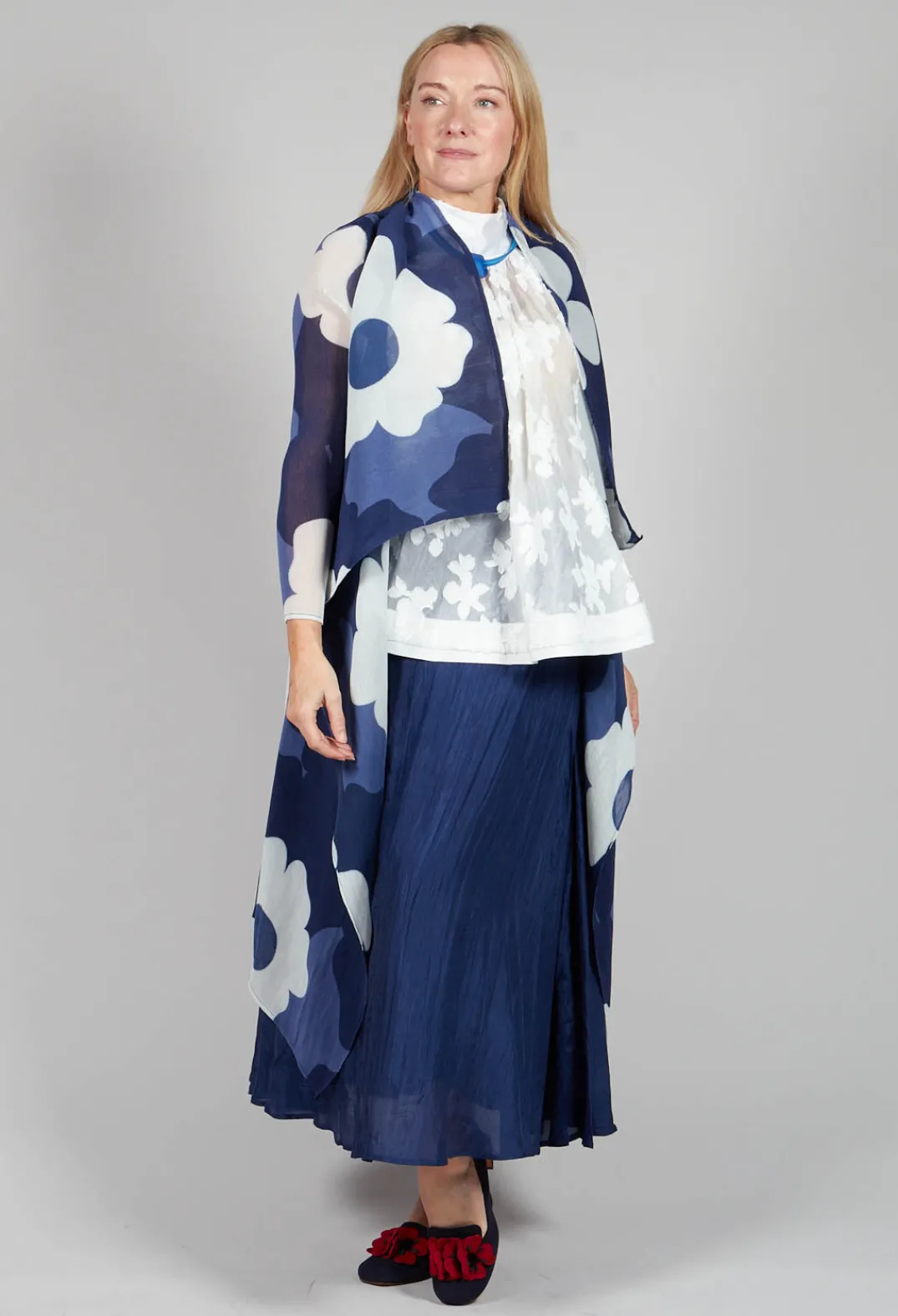Bianco Levrin Skirts^Lotus Skirt in Navy