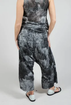 Pal Offner Trousers^Low Crotch Pull on Trousers in Steppe Black