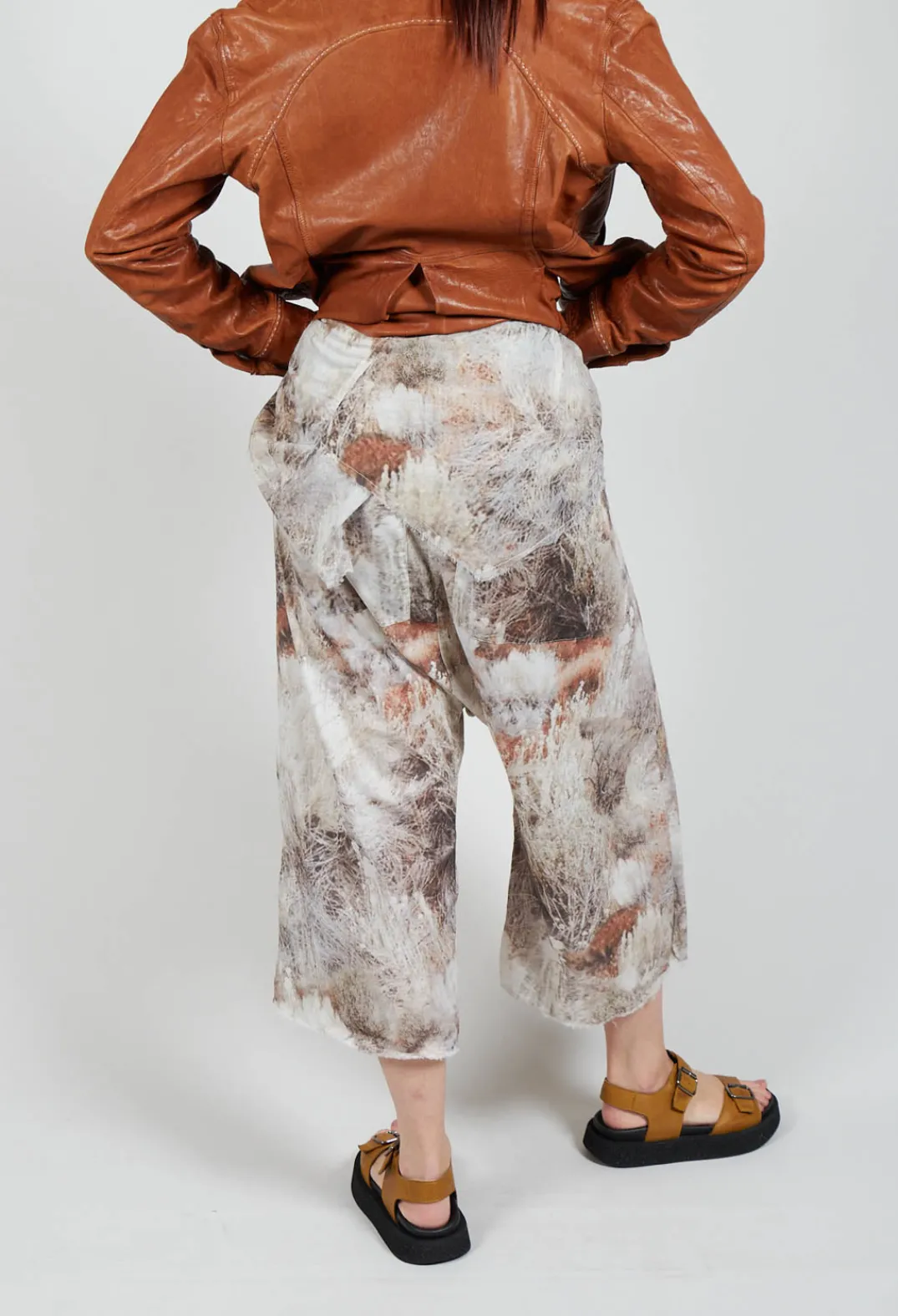 Pal Offner Trousers^Low Crotch Pull on Trousers in Steppe Bronze