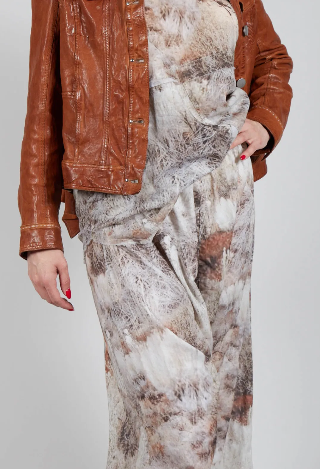 Pal Offner Trousers^Low Crotch Pull on Trousers in Steppe Bronze