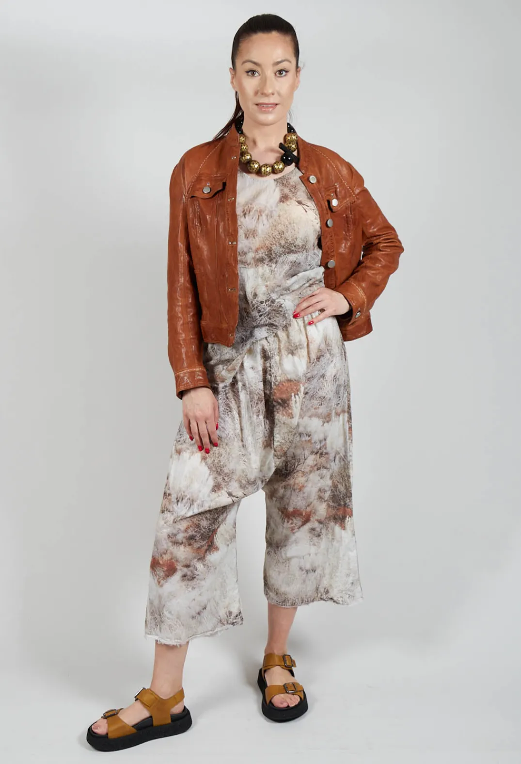 Pal Offner Trousers^Low Crotch Pull on Trousers in Steppe Bronze