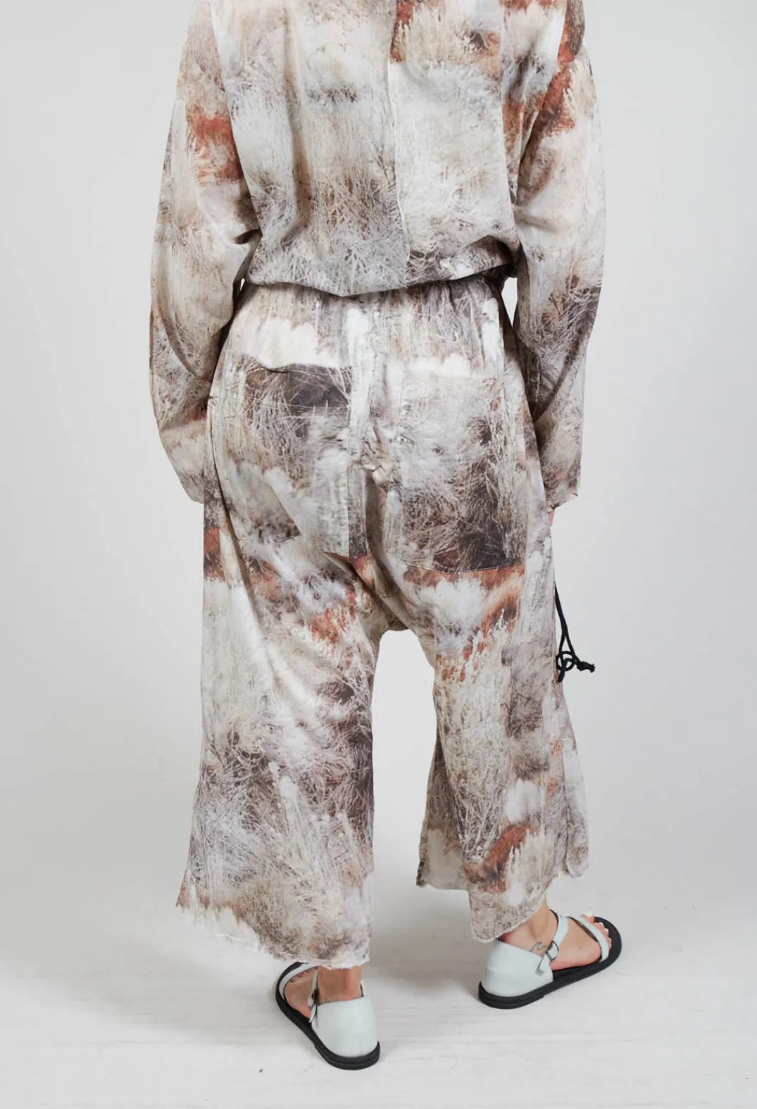 Pal Offner Trousers^Low Crotch Pull on Trousers in Steppe Bronze