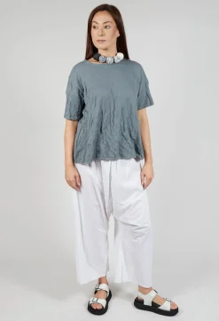 Pal Offner Trousers^Low Crotch Pull on Trousers in White