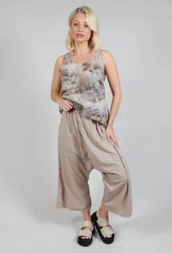 Pal Offner Trousers^Low Crotch Pull on Trousers in Greige