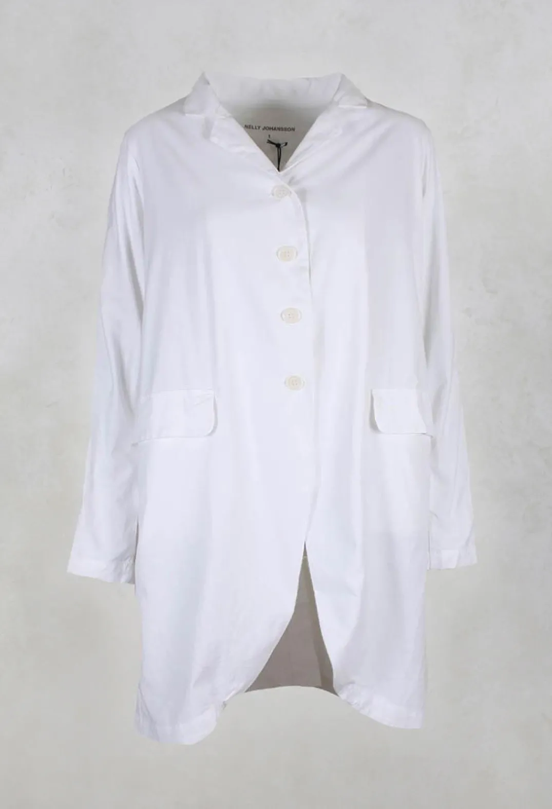 NELLY JOHANSSON Jackets^Lucie Jacket with Spilt at Front and Back in White