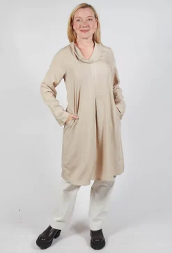 Blueberry Dresses^Lyocell Cowl Neck Dress in Sahara