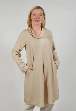 Blueberry Dresses^Lyocell Cowl Neck Dress in Sahara