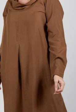 Blueberry Dresses^Lyocell Cowl Neck Dress in Acid Tabacco