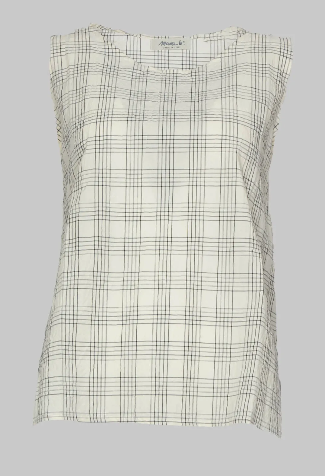 Mama B Shirts & Blouses^Macro G Sleeveless Top in Quadro Nero