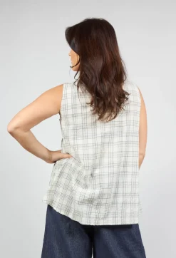 Mama B Shirts & Blouses^Macro G Sleeveless Top in Quadro Nero