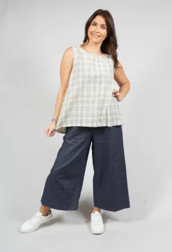 Mama B Shirts & Blouses^Macro G Sleeveless Top in Quadro Nero