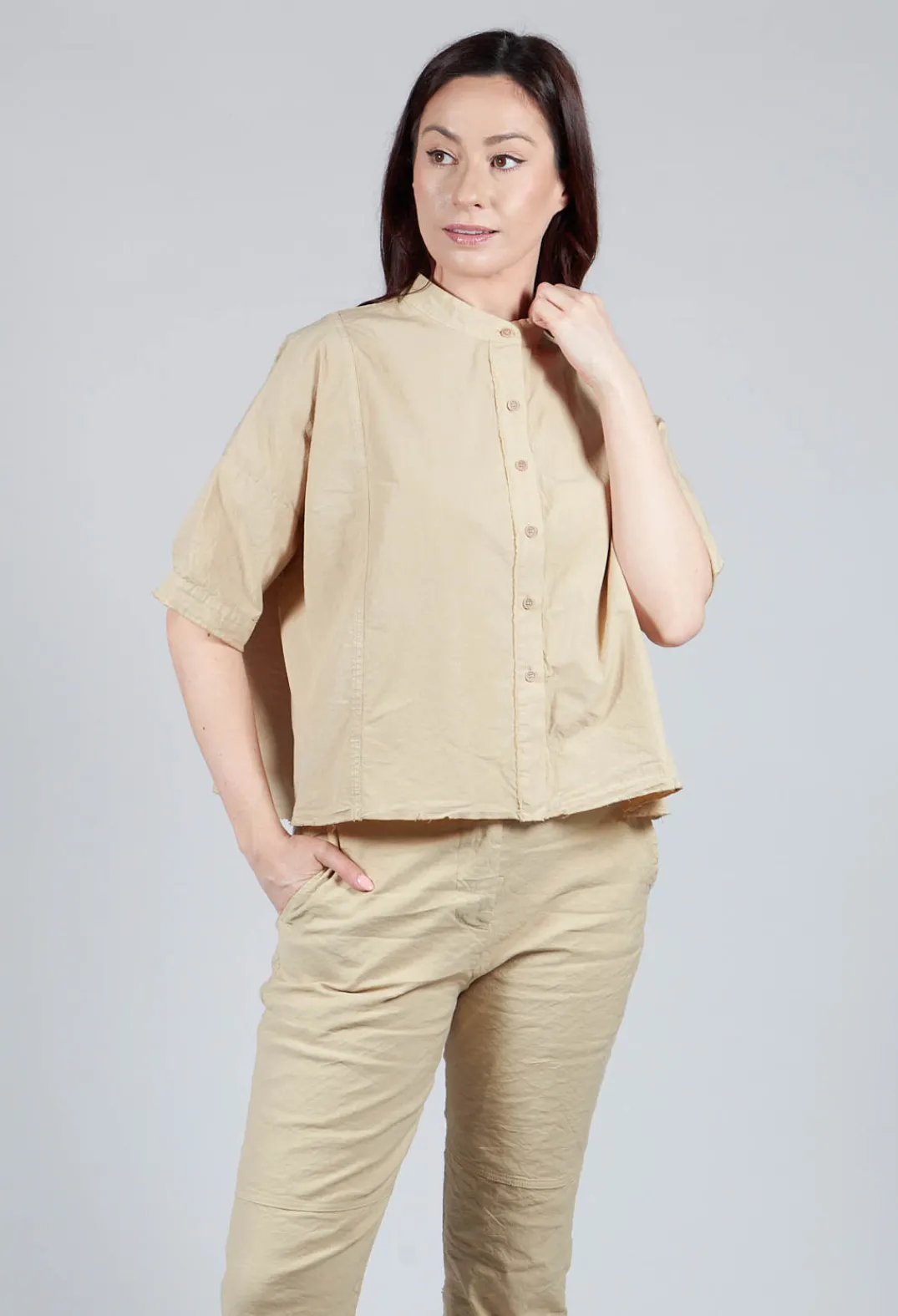 Aequamente Shirts & Blouses^Mandarin Collar Blouse in Juta