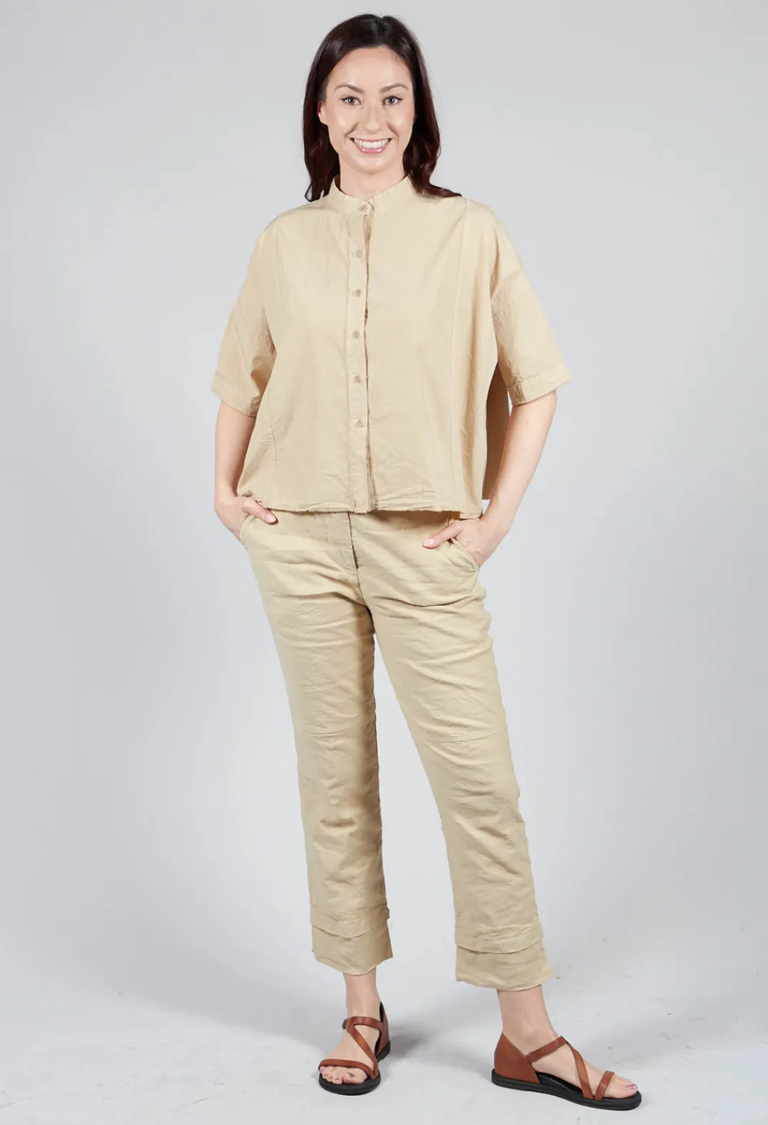 Aequamente Shirts & Blouses^Mandarin Collar Blouse in Juta