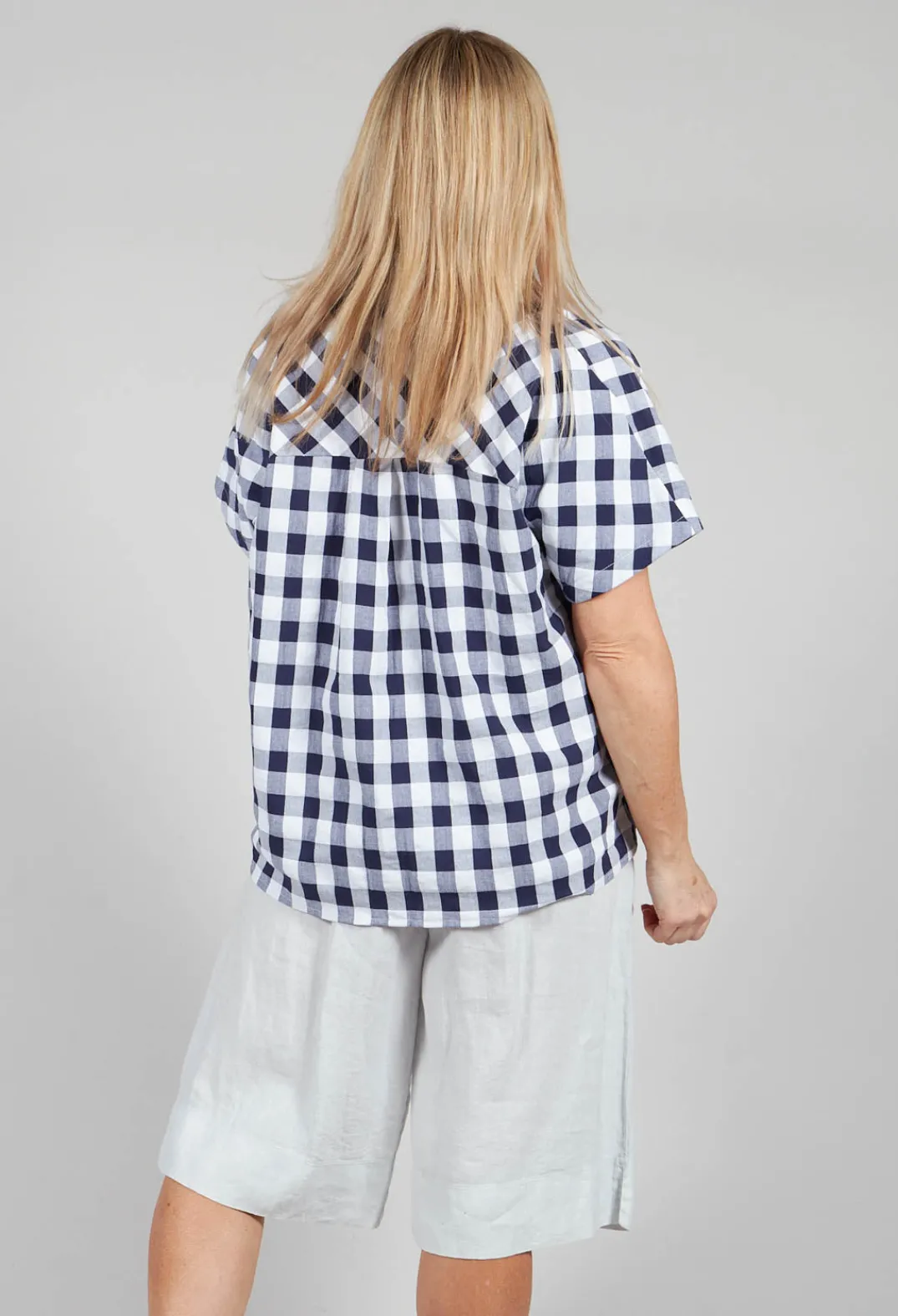 Mes Soeurs u0026 Moi Shirts & Blouses^Mandarin Shirt in Azur Big Check