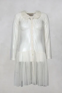 Les Ours Jackets^Marie Mesh Peplum Jacket in Ecru