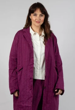 Hannoh Wessel Coats^Marta Coat in Mulberry Stripe