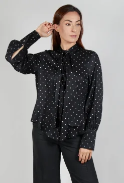 Beatrice B Shirts & Blouses^Mary Blouse in Black Polkadot