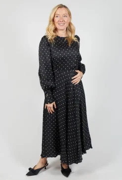 Beatrice B Dresses^Mary Dress in Black Polkadot