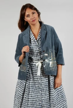 Hannoh Wessel Jackets^Matallic Applique Jacket Vanille in Zinc