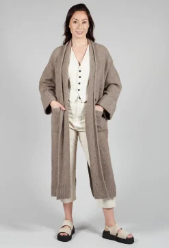 Isabel Benenato Coats^Merino Wool Overcoat in Taupe