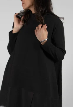 Moyuru Dresses^Mesh Feature Dress in Black