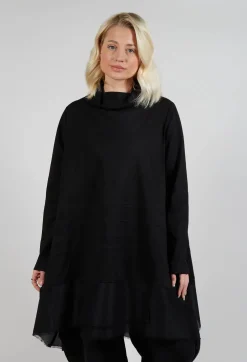 Moyuru Dresses^Mesh Feature Dress in Black