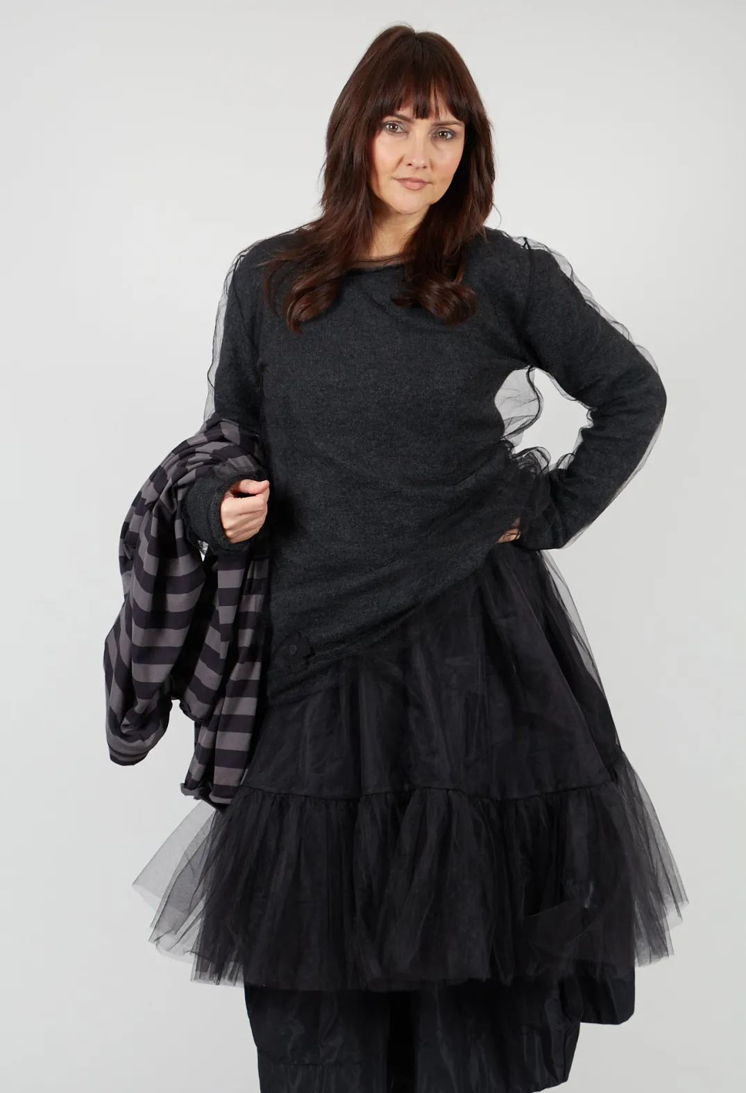 Pluslavie Jumpers^Mesh Knit in Anthra