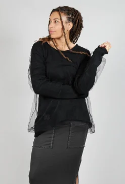 Pluslavie Jumpers^Mesh Knit in Black