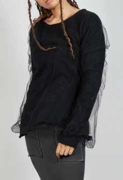 Pluslavie Jumpers^Mesh Knit in Black