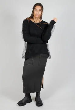 Pluslavie Jumpers^Mesh Knit in Black
