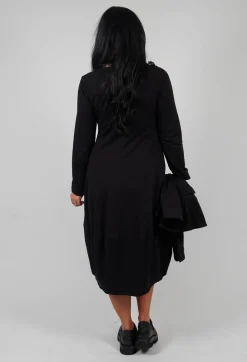 Bread and Butter Dresses^Mesh Ruffle Dress in Black
