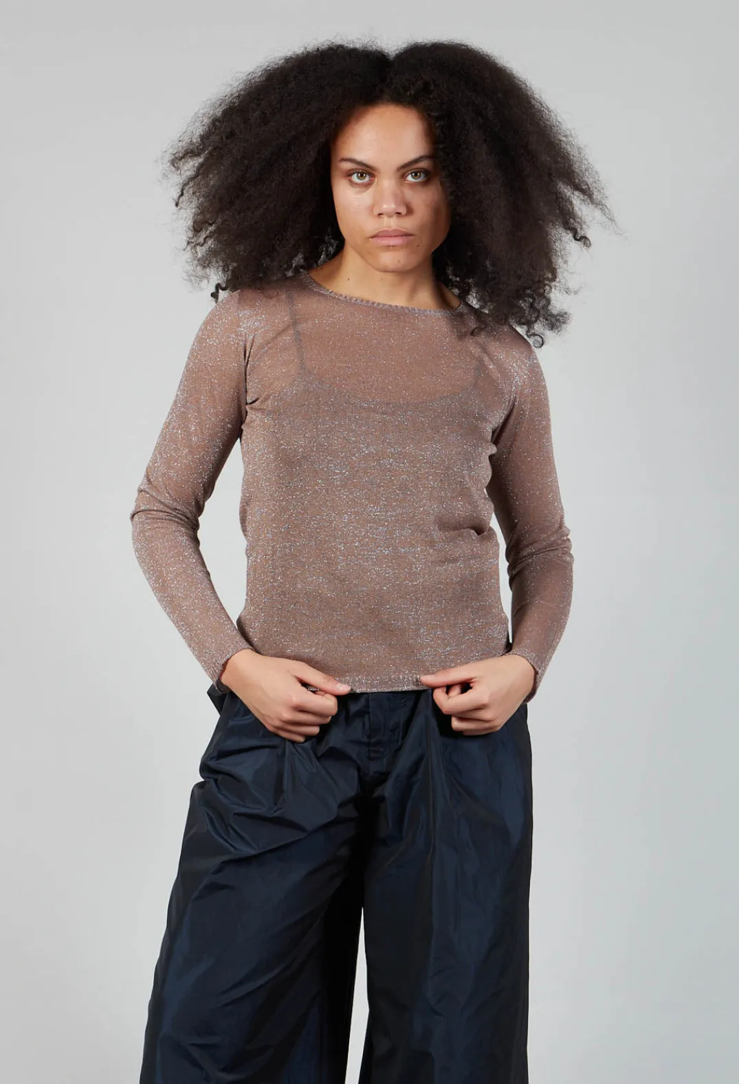 Maliparmi Jumpers^Metallic Fine Knit Jumper in Yuta