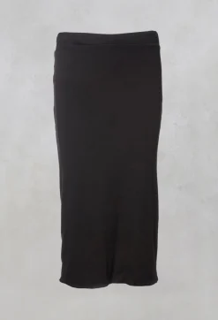 Nuovo Borgo Skirts^Mid Length Skirt with Elasticated Waistband in Black