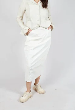 Rundholz Mainline Skirts^Midi Length Skirt in Starwhite Brush