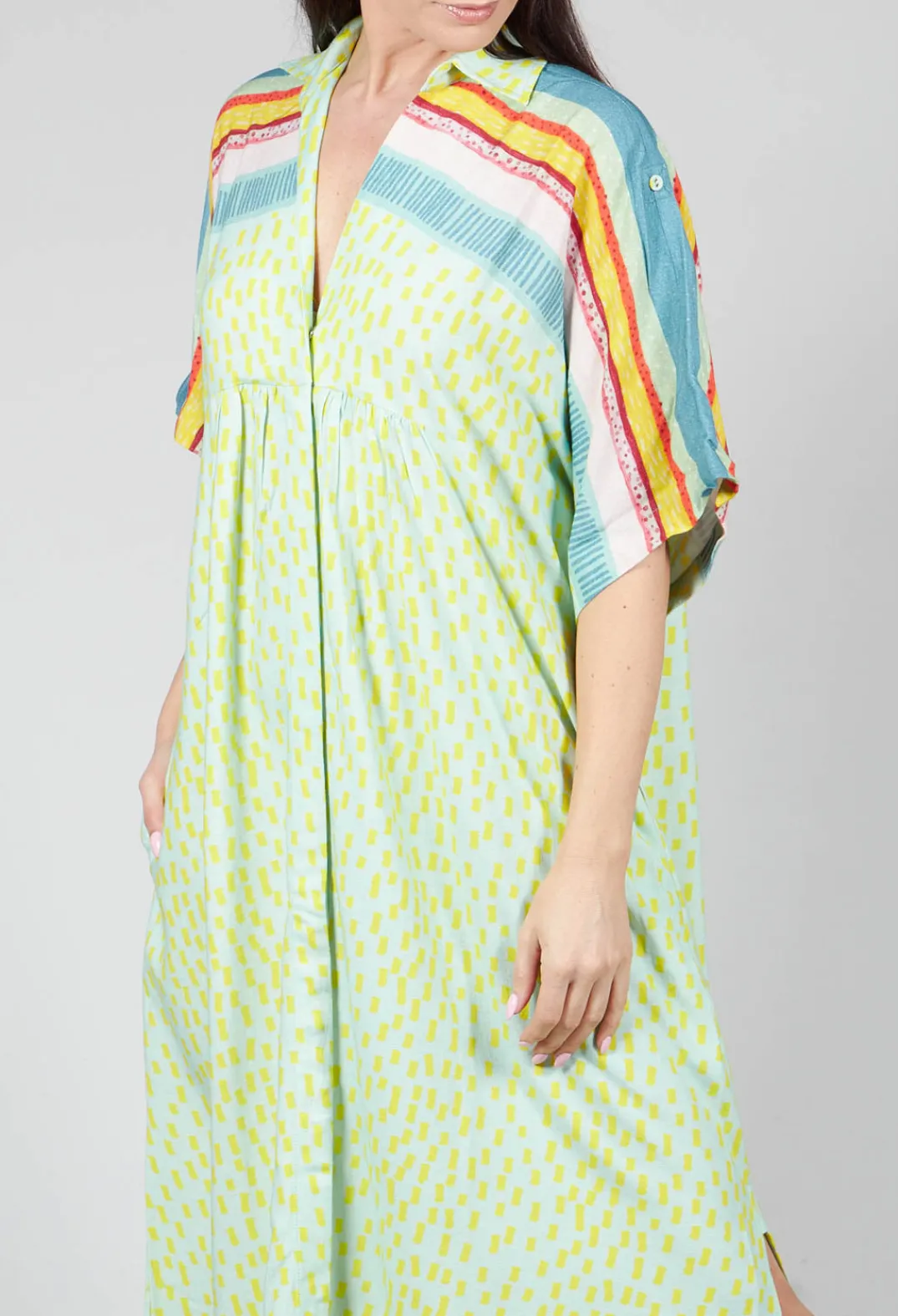 Conditions Apply Dresses^Midi Shirt Dress in Blue