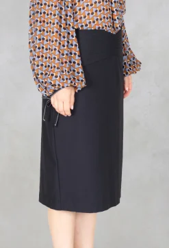 Oblique Creations Skirts^Midi Skirt in Black