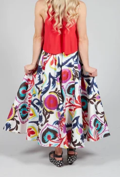 Sfizio Skirts^Midi Skirt in Mexico Print