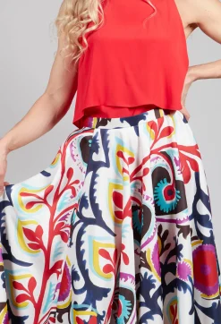 Sfizio Skirts^Midi Skirt in Mexico Print