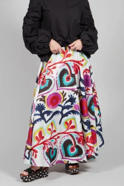 Sfizio Skirts^Midi Skirt in Mexico Print