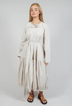 Les Filles d'Ailleurs Dresses^Midi Smock Dress in Beige