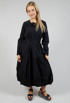 Les Filles d'Ailleurs Dresses^Midi Smock Dress in Black