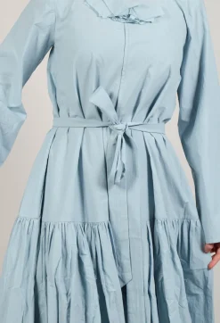 Les Filles d'Ailleurs Dresses^Midi Smock Dress in Blue