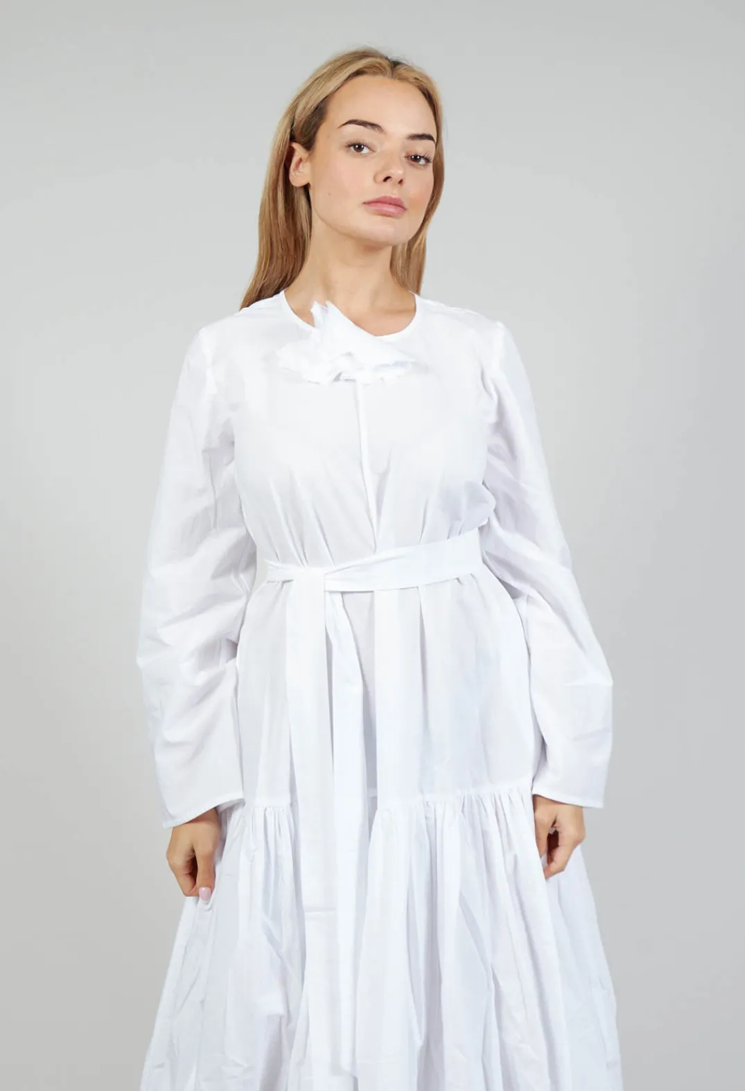 Les Filles d'Ailleurs Dresses^Midi Smock Dress in White