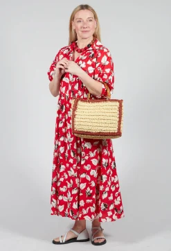 Via Mailbag Bags^Milos Crochet Bag in Cream